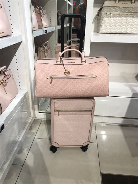 michael kors duffle bag pink|michael kors trolley suitcase.